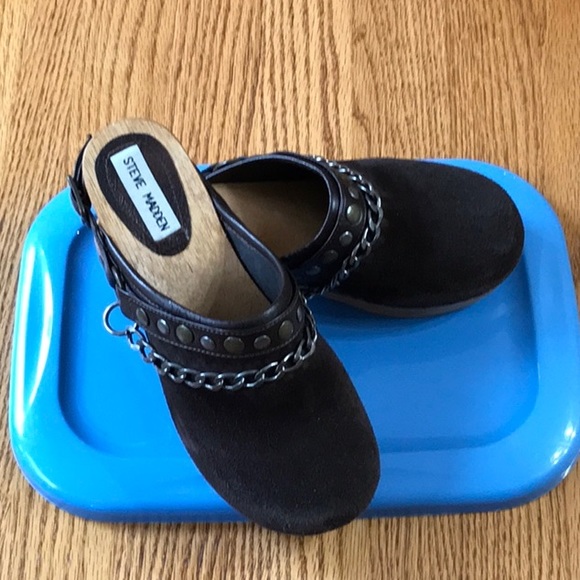 Steve Madden Nubuck Clogs in size 6 - only worn twice! - Picture 1 of 5